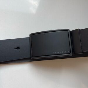 Perry Ellis Men's Coated Plaque Belt